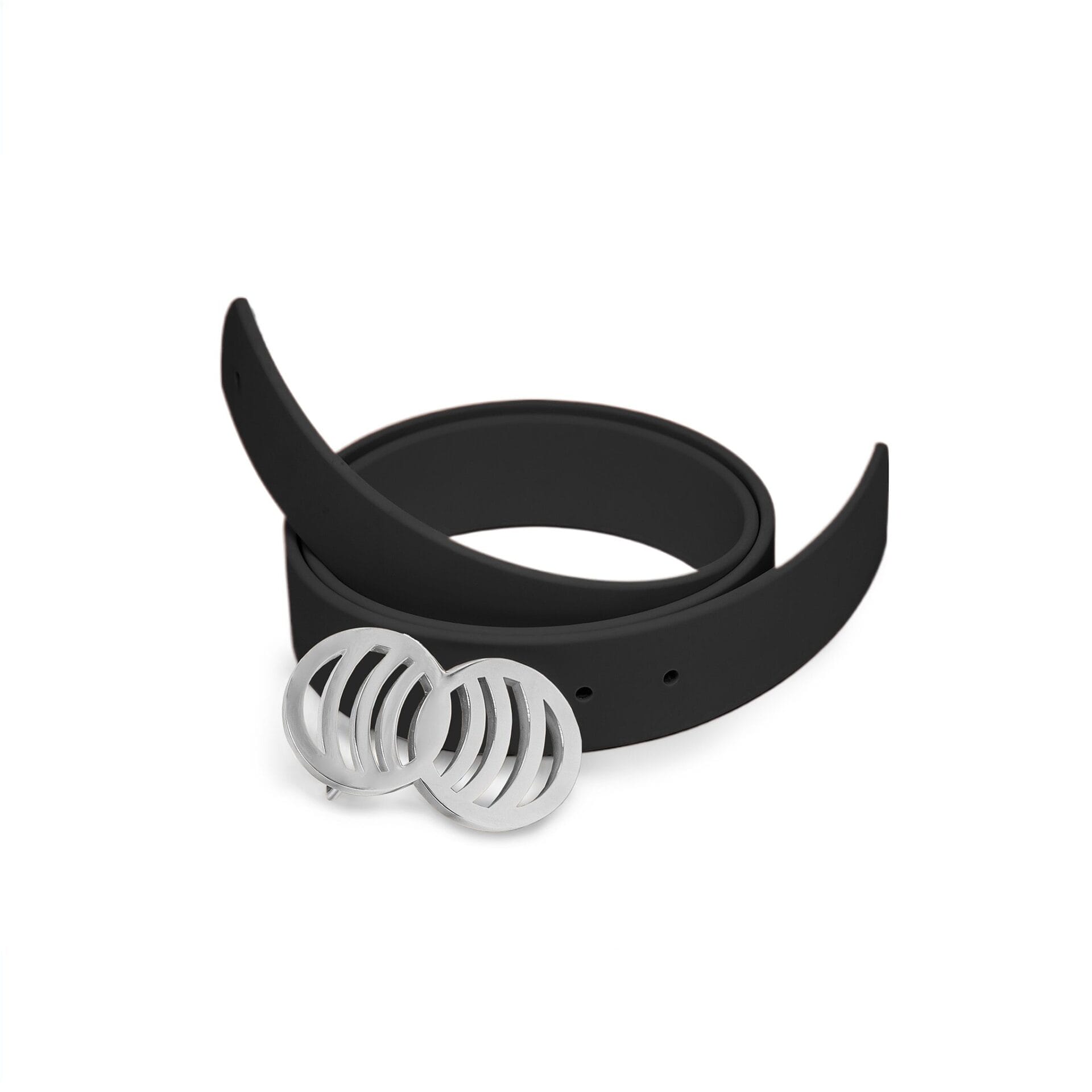 blackinfinity09 Black Infinity Silicone belt with silver buckle - Image 3