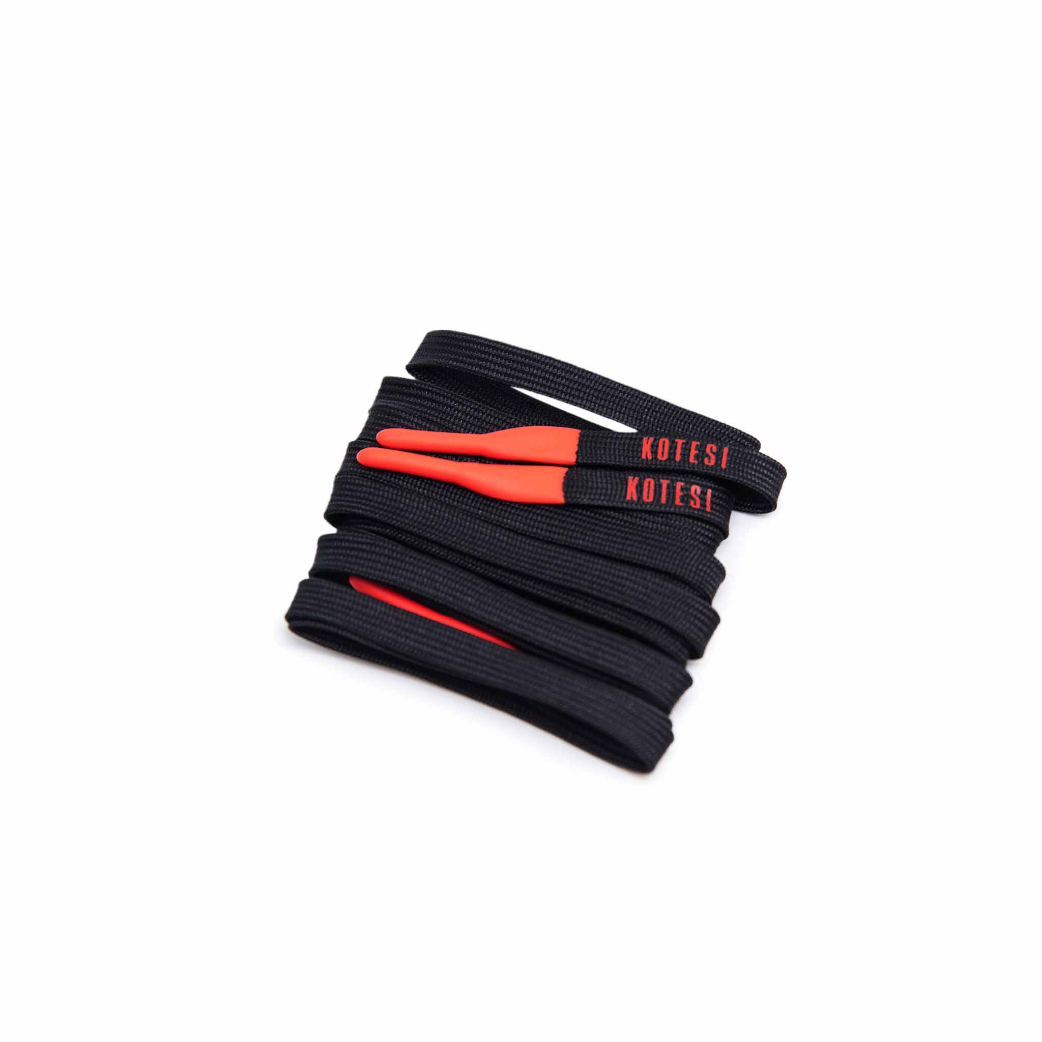 blackred4 Black Silicone Shoelace with Red tips - Image 2