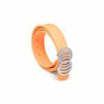 Peach Infinity Silicone belt with silver buckle - Image 4