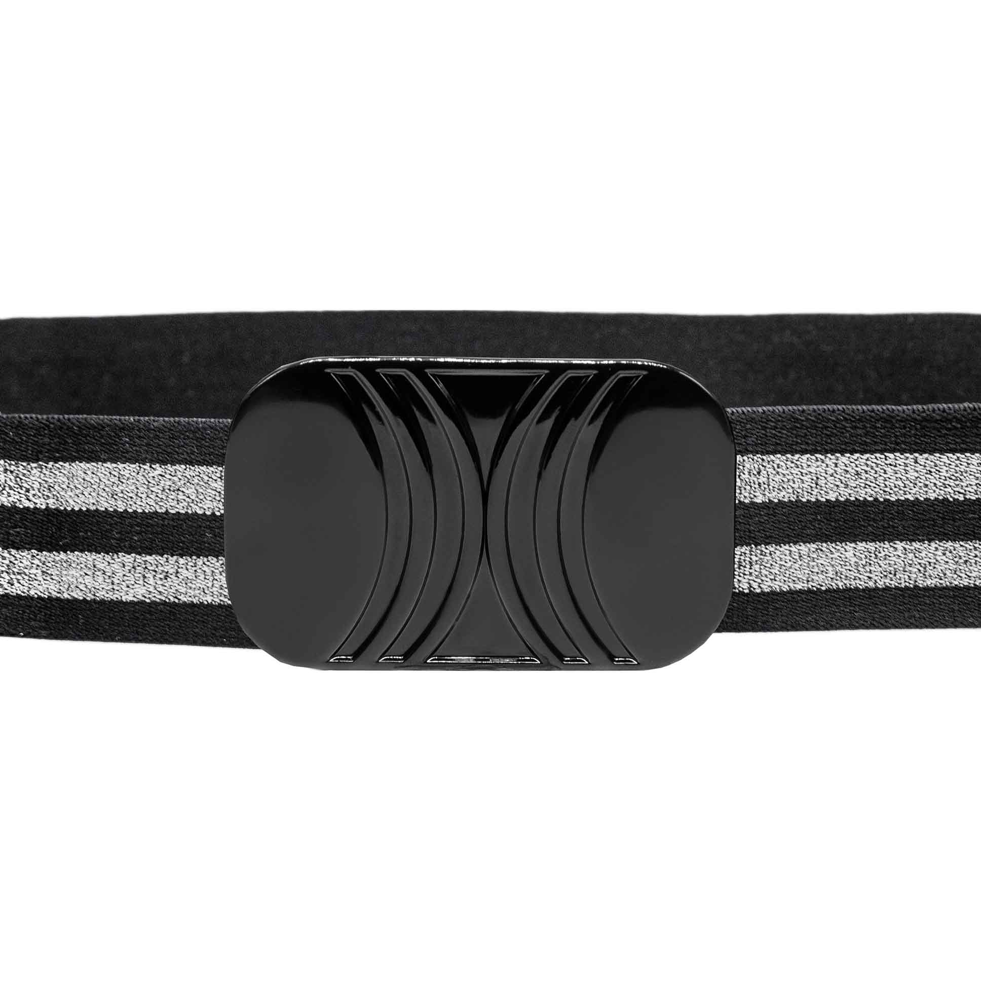 stripedsilver3 Elastic belt - Silver Stripes - Image 3