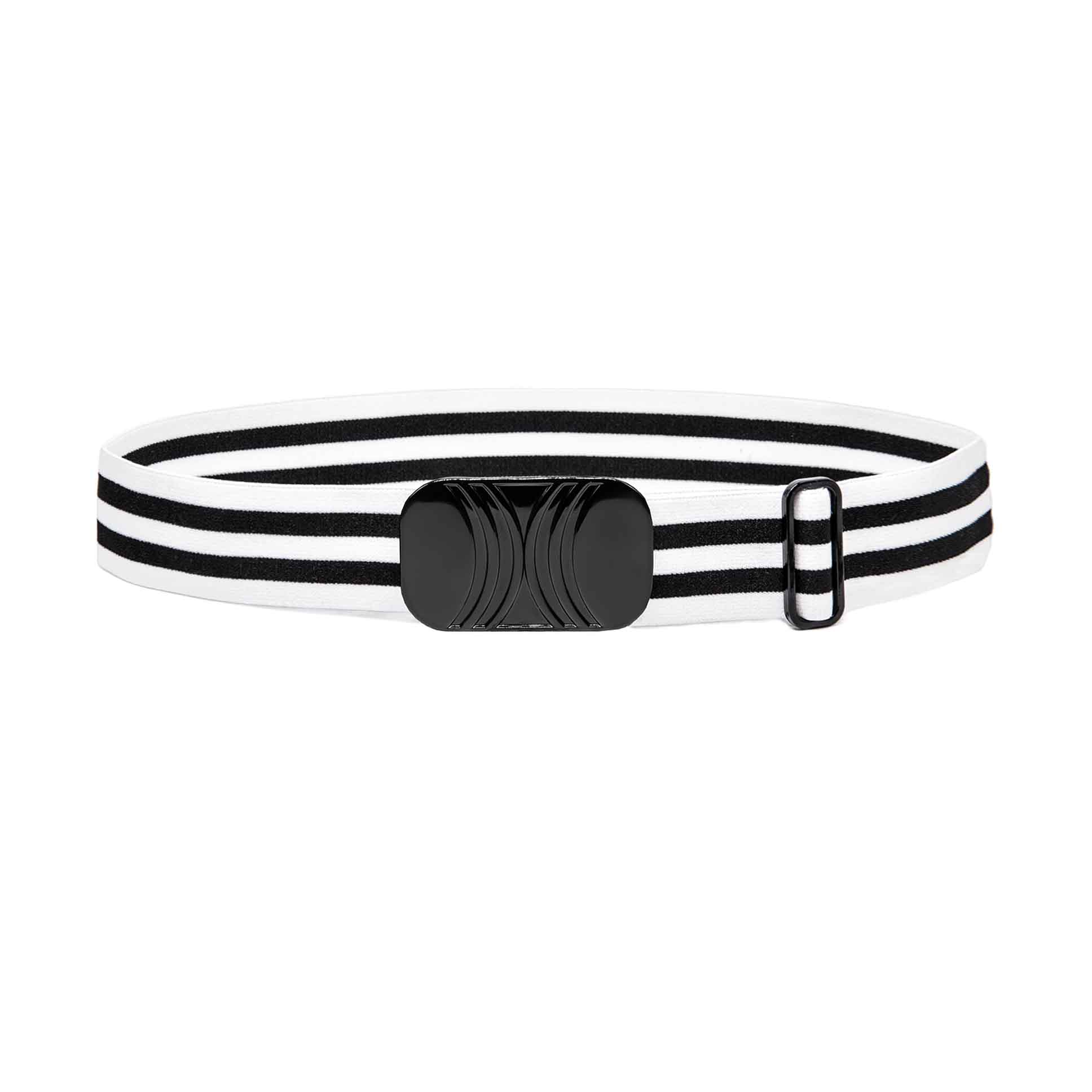 whiteblackelastic1 Elastic belt -  White Stripes - Image 1